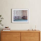 "Waiting Room" - Art Print in Grandma Blue by Julie Grace Immink - In a Room