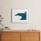 "North Carolina in Paint" - Art Print in North Carolina Green by Denise Wong - In a Room