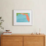 "Florida in Paint" - Art Print in Florida Orange by Denise Wong - In a Room