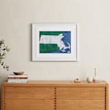 "Massachusetts in Paint" - Art Print in Massachusetts Blue by Denise Wong - In a Room