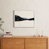 "Spliced Landscape 1" - Art Print in Blue Topaz by Melinda Laszczynski - In a Room