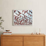 "Buntings" - Art Print in Carnival Red by KareneIsabelle - In a Room