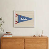 "Little Slugger Series 2" - Personalized Art Print in Denim by Pinky Diamond Studio - In a Room