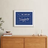 "Airplane Blueprint" - Art Print in Blueprint by Meggy Masters - In a Room