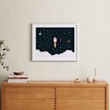"Outer Space" - Art Print in White by Oma N. Ramkhelawan - In a Room