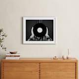"Ahead of the Record" - Art Print in Black and White by Kaitie Bryant - In a Room