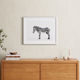 "Counting Stripes" - Art Print in Cream by Lisa Sundin - In a Room