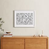 "Peek A Boo" - Art Print in Black & White by Helen H Wu - In a Room