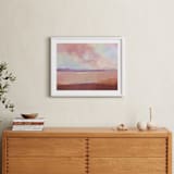 "Coral Desert" - Art Print in desert pink by AlisonJerry - In a Room