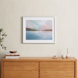 "Misty Bay" - Art Print in Misty Blue by AlisonJerry - In a Room