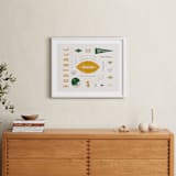 "American Football Vocab" - Art Print in Hunter by Dana Beckwith - In a Room