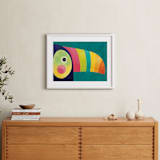 "Here's Looking At You" - Art Print in Toucan Teal by Noonday Design - In a Room