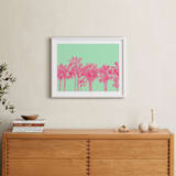 "Palms in Colors" - Art Print in Mint by Enric - In a Room