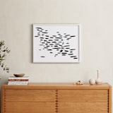 "Sun Spots I" - Art Print in Charcoal by Stephanie Nowotarski - In a Room