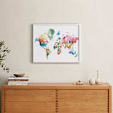 "Abstract World Map" - Art Print in Rainbow by Jessie Steury - In a Room