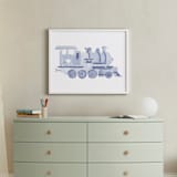 "Little Blue" - Art Print in Powder Blue by Lagniappe Paper - In a Room