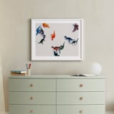 "dinosaurs" - Art Print in white by Morgan Kendall - In a Room