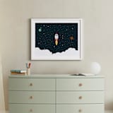 "Outer Space" - Art Print in White by Oma N. Ramkhelawan - In a Room