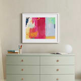"Colorful Expression I" - Art Print in Magical Red by Carmen Guedez - In a Room