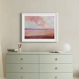 "Coral Desert" - Art Print in desert pink by AlisonJerry - In a Room