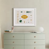"American Football Vocab" - Art Print in Hunter by Dana Beckwith - In a Room