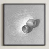 "Two Peaches" - Art Print in Silver by Meghan Lacey - Framed