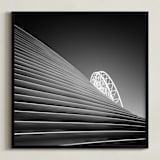 "Stripped" - Art Print in Black & white by Angie McMonigal - Framed