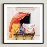 "A Summer in Lipari" - Art Print in Yellow sun by Massimiliano Massimo Borelli - Framed