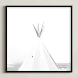 "Dwell in Possibility" - Art Print in Black and White by Land Collioure Le Coq - Framed