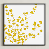 "Forsythia" - Art Print in Mustard by Vanessa Wyler - Framed