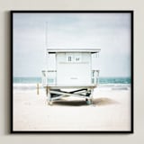 "8th Street Tower" - Art Print in blue by Shannon Howard - Framed