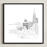 "San Francisco" - Art Print in Jet black by Neeta Sawhney - Framed