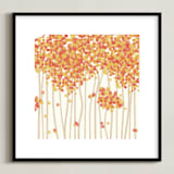 "Nature's Confetti" - Art Print in Persimmon by Inkblot Paper - Framed