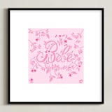 "Bebes" - Art Print in Petal Pink by Tereza Šašinková Lukášová - Framed