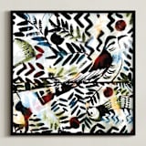 "Bird Song Master" - Art Print in Blue Bird by A MAZ Design - Framed