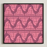 "Dwell" - Art Print in Dusty Pink by Christine Llewellyn - Framed