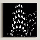 "an ICON (b&w)" - Art Print in black as night by Gail Schechter - Framed