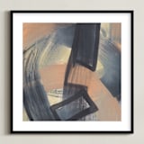 "Get Closer To Neutral Series 2" - Art Print in Tan and Bone by Angela Simeone - Framed