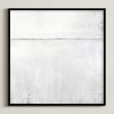 "Wintery Landscape" - Art Print in Winter White by Leanne Friedberg - Framed