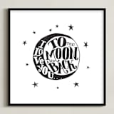 "...to the moon and back" - Art Print in minimal by Matthew Taylor Wilson - Framed
