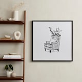 "Tigger Lounging | Winnie The Pooh" - Art Print in White by Stefanie Lane - In a Room