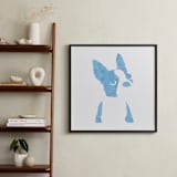 "baby boston" - Art Print in Baby Blue by Haley Weisberger - In a Room