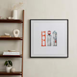 "San Fran Series" - Art Print in Red Orange by Christina Stensberg - In a Room