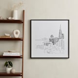 "San Francisco" - Art Print in Jet black by Neeta Sawhney - In a Room