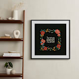 "Home Sweet Home" - Art Print in Charcoal by Melissa Kelman - In a Room