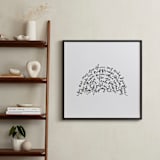 "You are my Rising Sunshine" - Art Print in Black by Dean Street - In a Room