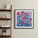 "Morning Flowers" - Art Print in Orange Sun by JW Solomon - In a Room