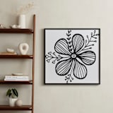 "Doodle Floral" - Art Print in black by Ramoncita - In a Room