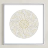 "Planet no.4 Dream on a Star" - Art Print in Silver Gold by Jan Shepherd - Framed