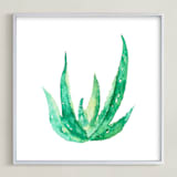 "Aloe #1" - Art Print in Organic Green by Belia Simm - Framed